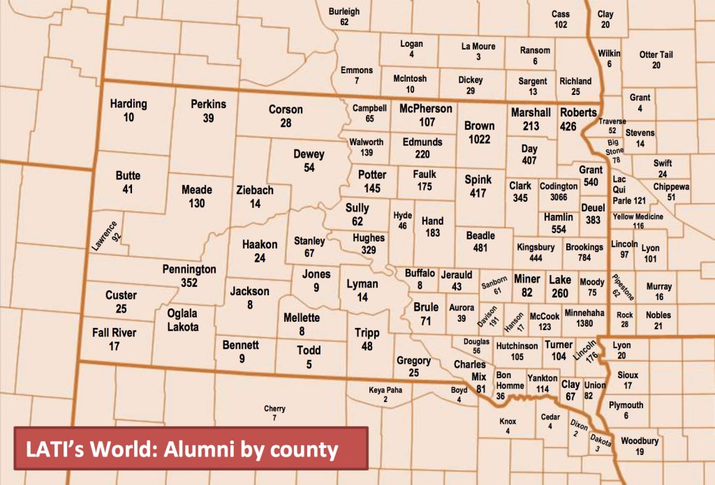 Latc Alumni County Map